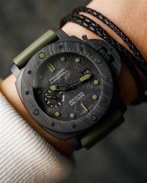 panerai submersible 44mm replica|panerai submersible marina militare carbotech.